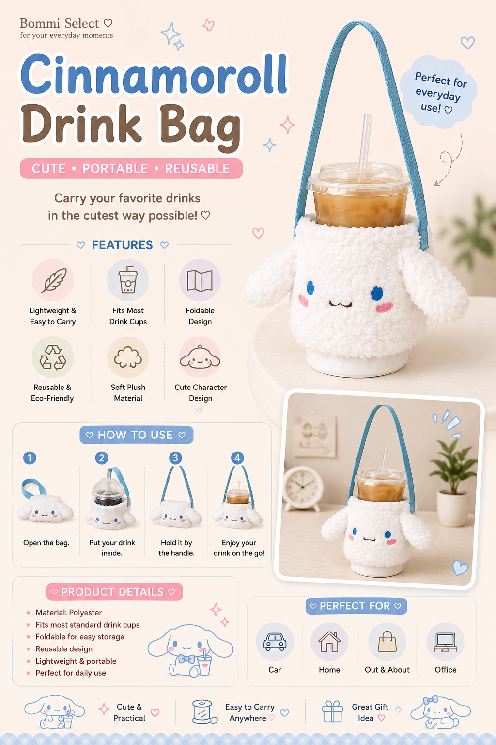 Cinnamoroll Drink Bag